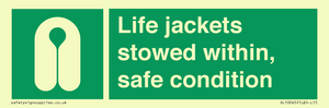Life jackets stowed within